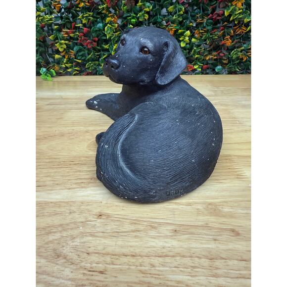 Sandicast Black‎ Labrador Sandra Blue 1984 Vintage Dog Pet Statue Lab Sculpture - Picture 8 of 12
